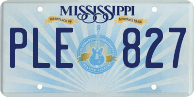 MS license plate PLE827