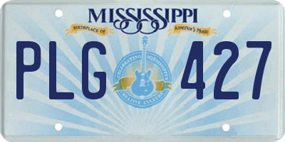 MS license plate PLG427