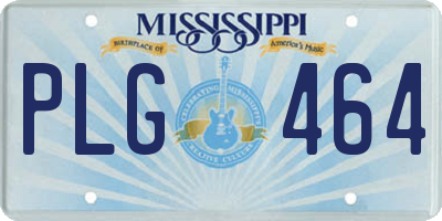 MS license plate PLG464