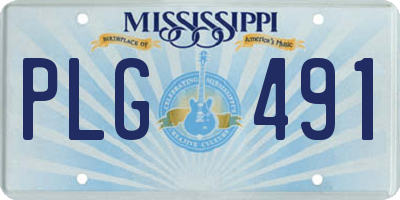 MS license plate PLG491