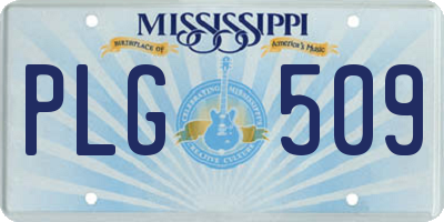 MS license plate PLG509