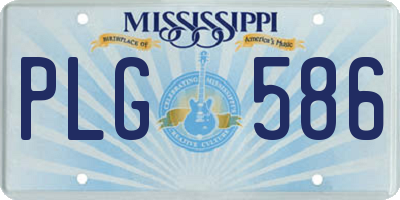 MS license plate PLG586