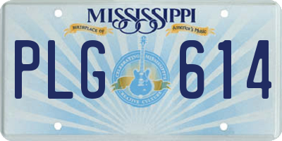 MS license plate PLG614