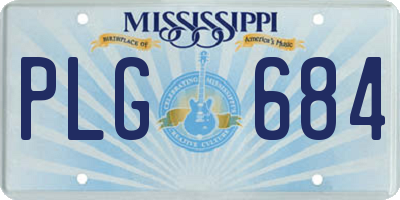 MS license plate PLG684