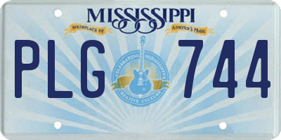 MS license plate PLG744