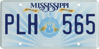 MS license plate PLH565