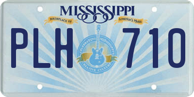 MS license plate PLH710