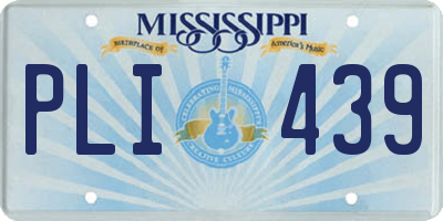 MS license plate PLI439