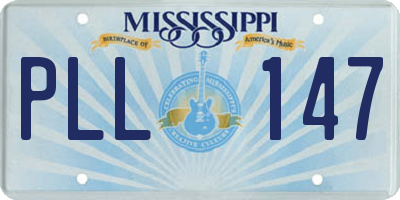 MS license plate PLL147