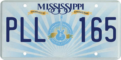 MS license plate PLL165