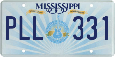 MS license plate PLL331