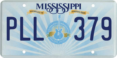 MS license plate PLL379