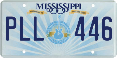 MS license plate PLL446