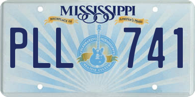 MS license plate PLL741