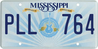 MS license plate PLL764