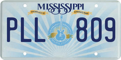 MS license plate PLL809