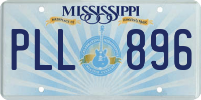 MS license plate PLL896