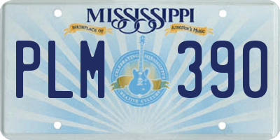 MS license plate PLM390