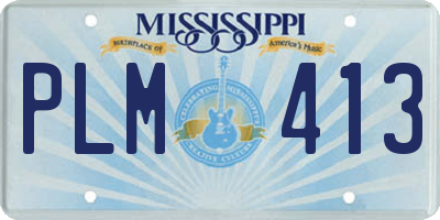 MS license plate PLM413