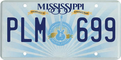 MS license plate PLM699