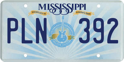 MS license plate PLN392