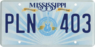 MS license plate PLN403