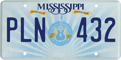 MS license plate PLN432
