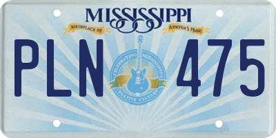 MS license plate PLN475