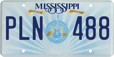 MS license plate PLN488