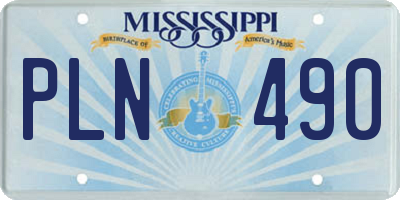 MS license plate PLN490
