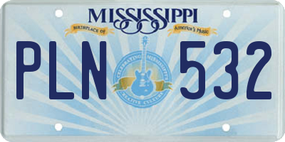 MS license plate PLN532