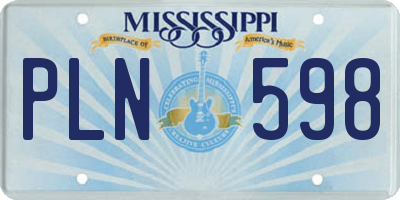 MS license plate PLN598
