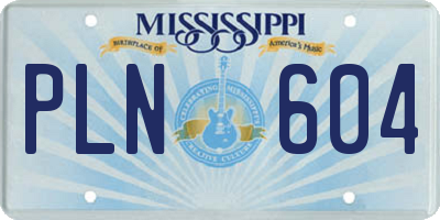 MS license plate PLN604