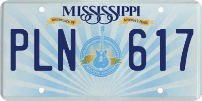 MS license plate PLN617