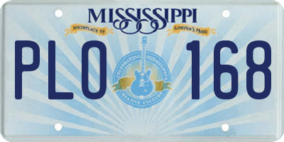 MS license plate PLO168