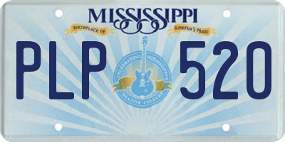 MS license plate PLP520
