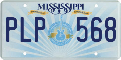 MS license plate PLP568