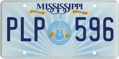 MS license plate PLP596