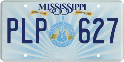 MS license plate PLP627