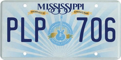 MS license plate PLP706