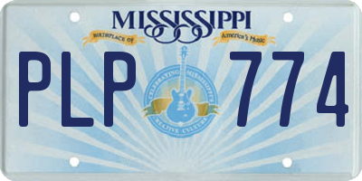 MS license plate PLP774