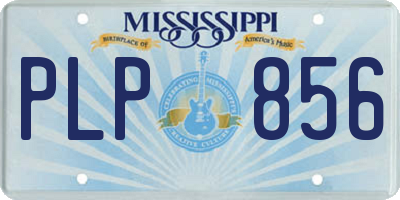 MS license plate PLP856