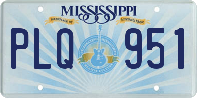 MS license plate PLQ951
