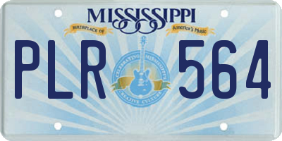 MS license plate PLR564