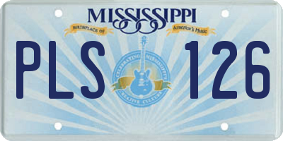 MS license plate PLS126