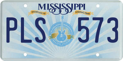 MS license plate PLS573