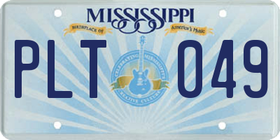 MS license plate PLT049