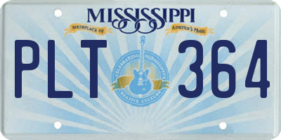 MS license plate PLT364