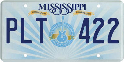 MS license plate PLT422