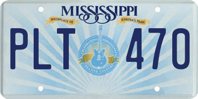 MS license plate PLT470